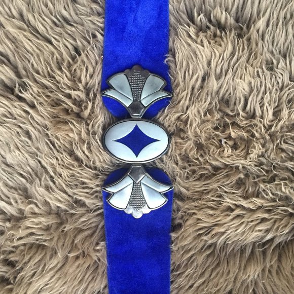 Vintage Caleche blue 'wonder woman' adustable belt - 38" - Picture 3 of 9